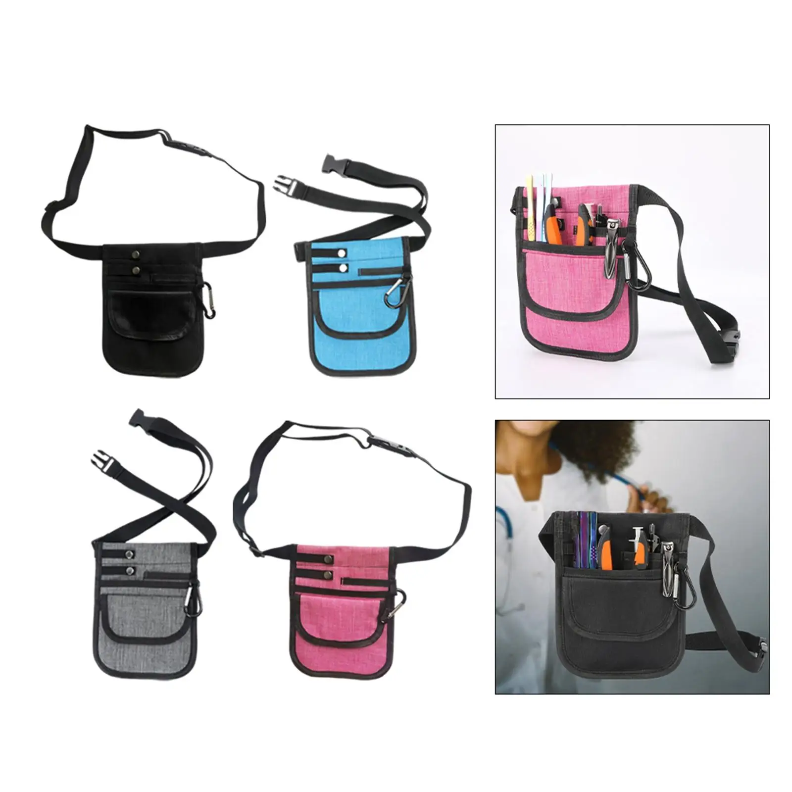 Utility Hip Bag Tool Belt Bag Organizer Pouch Multi Compartment Storage Nurse Fanny Pack for Stethoscopes Care Supplies Wipes