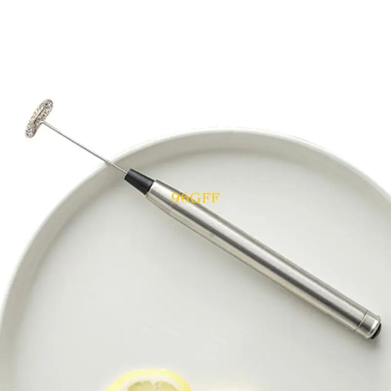 96GF Electric Milk Mixer Handheld High Speed Motor Design Includes Stand For Coffee Latte Travel Office Egg Beater