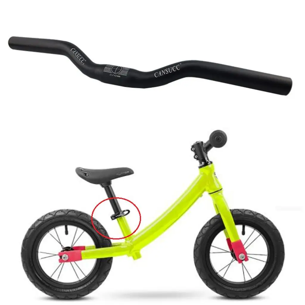 Riser MTB Handlebars 25.4mm Aluminum Alloy Bike Handle Bar Bicycle Handlebar Upgrade for Children Balance Bikes