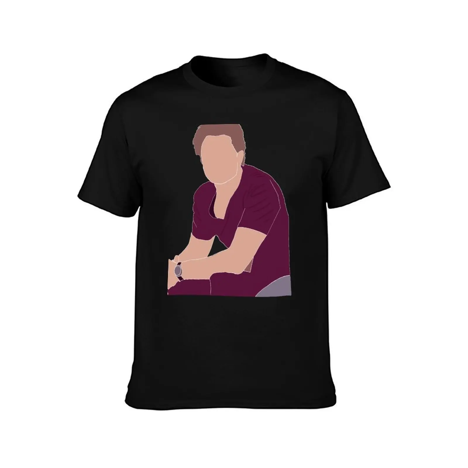 Will Halstead T-Shirt, Summer Casual Cotton Tee, Oversized Streetwear Tops, Vintage Graphic Print, Loose Fit Short Sleeve