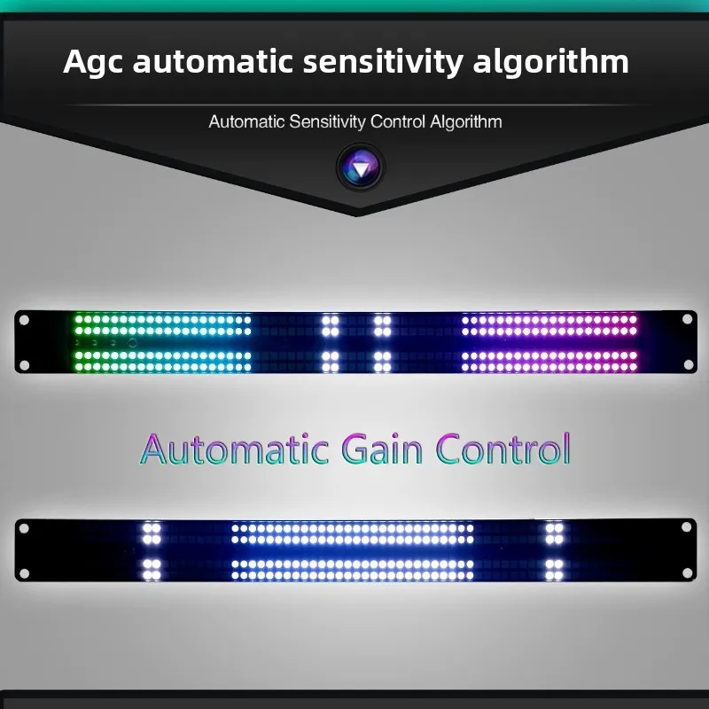 Dazzling 4-row cabinet-style music level indicator with high-brightness led ambient melody rhythm display lights