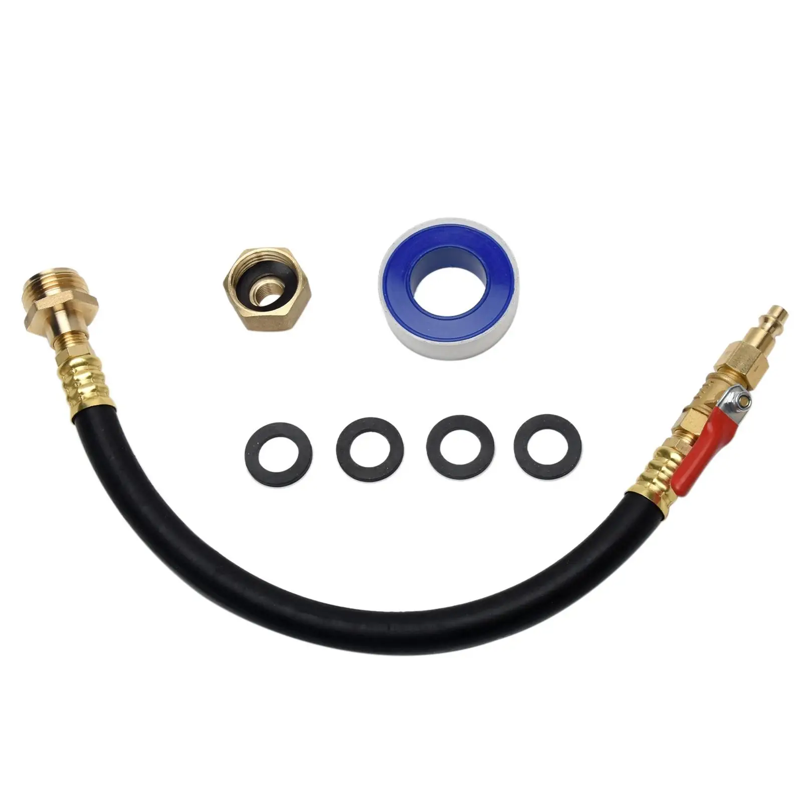 

Blowout Adapter with Shut Off Valve of Tape for RV Motorhome Garden