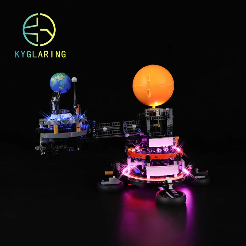 Kyglaring Led Lighting Set for 42179 Planet Earth and Moon in Orbit Model Blocks Building DIY Toys (No Model)