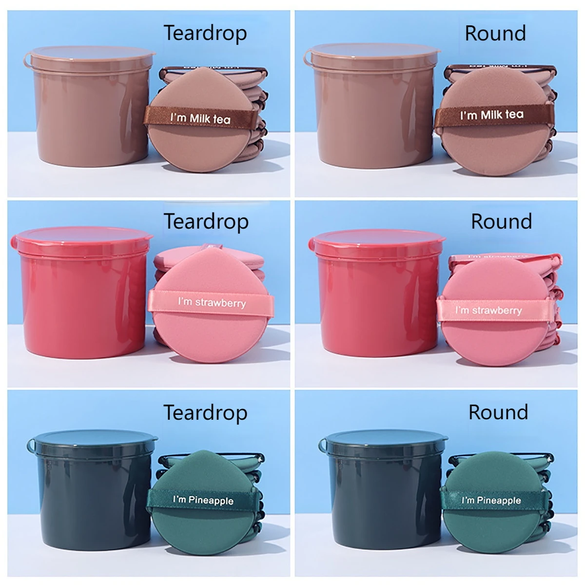 7 szt. Gąbeczek do makijażu do kremu do twarzy, pudru, korektora, gąbka do makijażu, narzędzie do makijażu, akcesoria do makijażu dla kobiet