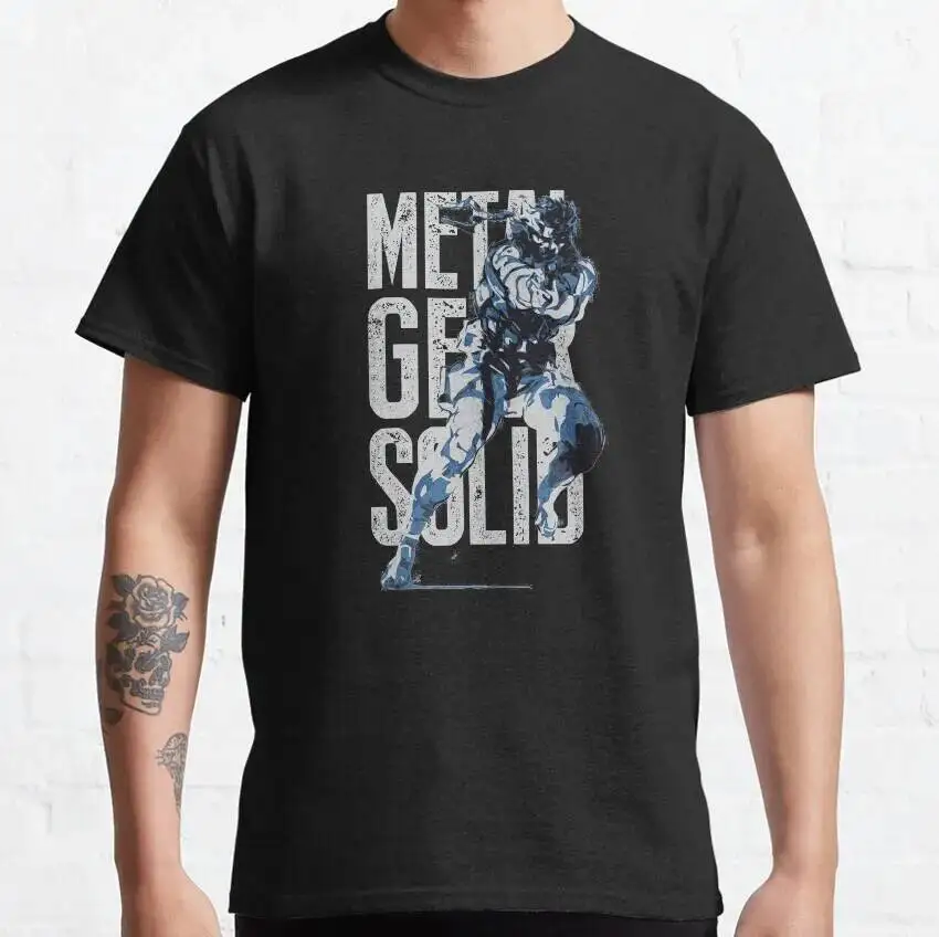 

Top Pattern Printed Men's And Women's Metal Gear Solid 3 Snake Raiden Shooting Game Novel Cotton T-Shirt