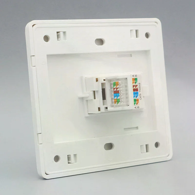 86 Type Network Ethernet Lan Gigabit Rj45 Cat6 Outlet Socket Keystone Faceplate High Quali