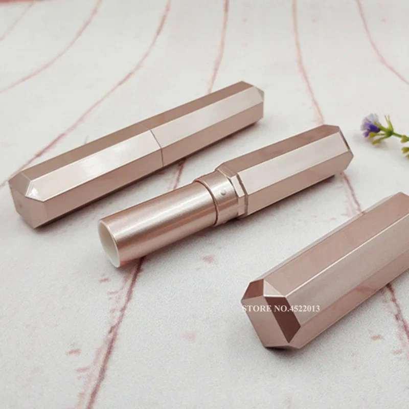 

Lipstick Tube Octagonal Diamond Diamond Empty Tube Packaging Material Mouth Wax Bottling Lip Balm Tube Lipstick Bottle