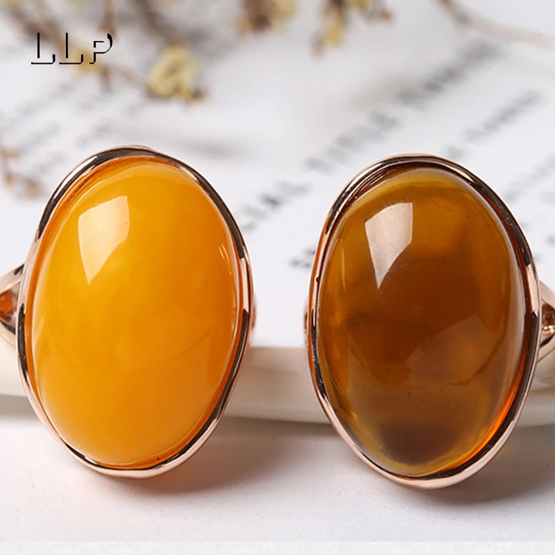 خاتم من الكهرمان الطبيعي مصنوع يدويًا من الأحجار الكريمة الحقيقية مع بريق طبيعي هدية مجوهرات أنيقة للارتداء اليومي #3