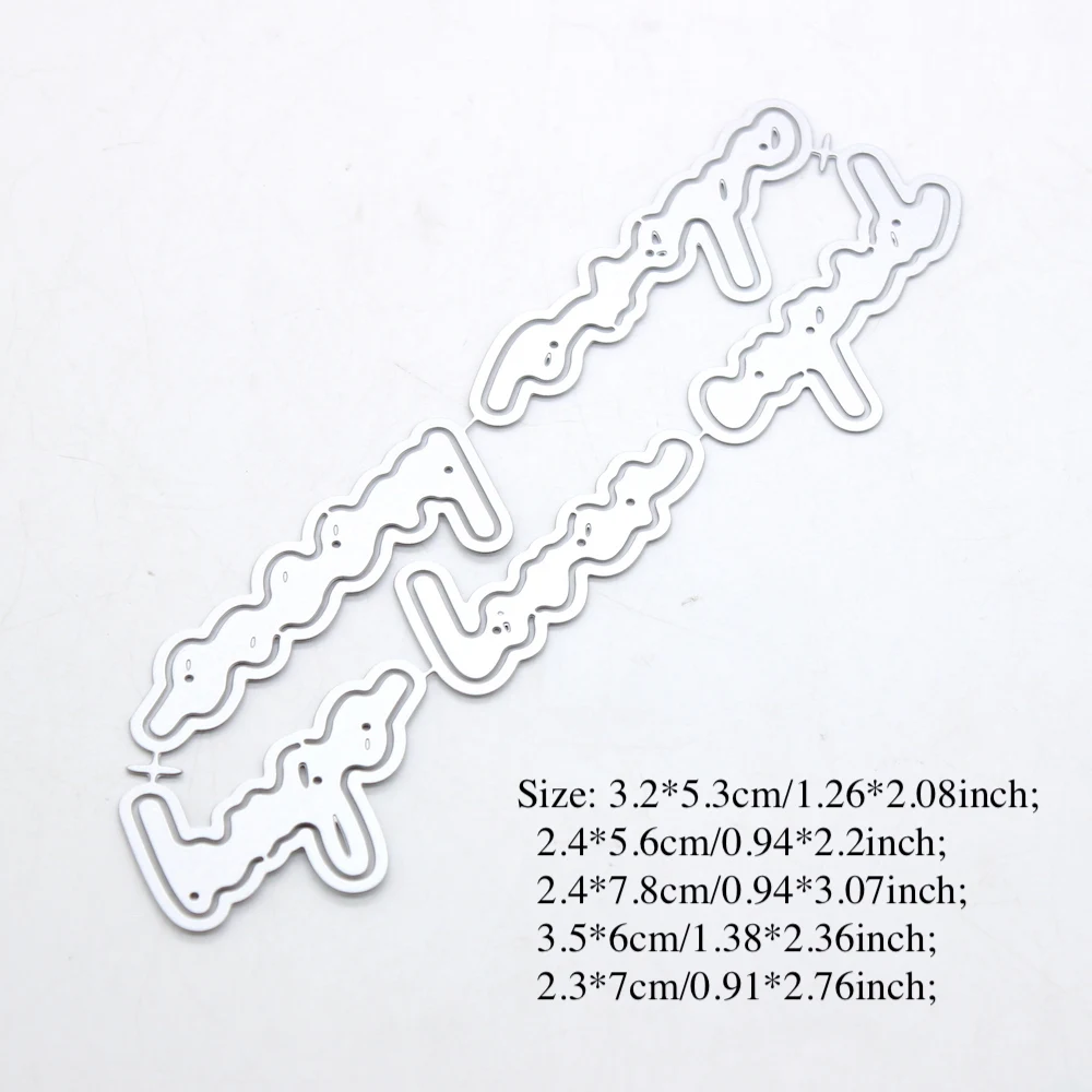 KSCRAFT Skinny Valentine Shadow Words Metal Cutting Dies Stencils for DIY Scrapbooking Decorative Embossing DIY Paper Cards