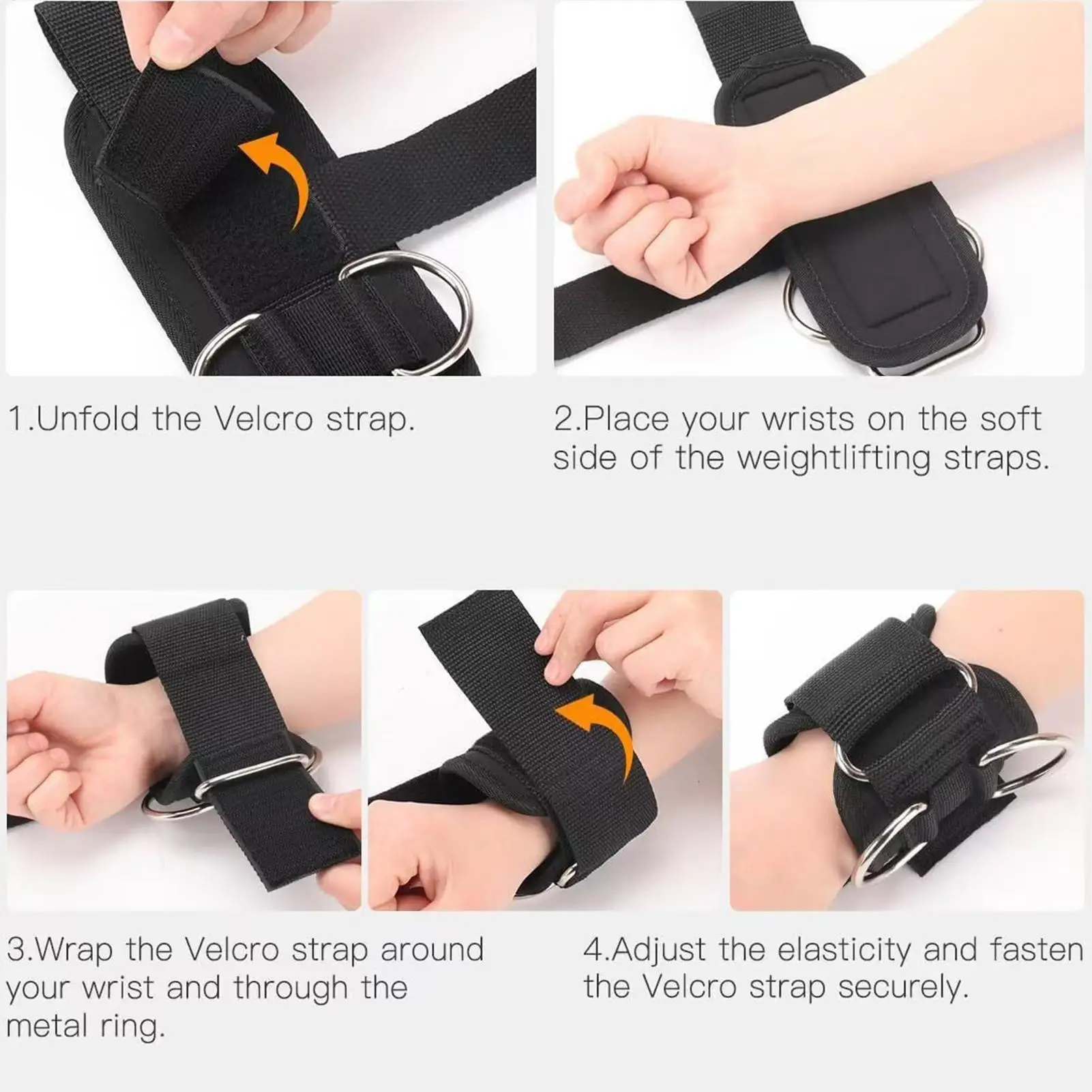 2Pcs Wrist Straps For Weightlifting Lifting Straps For Weightlifting Gym Wrist Wraps With Extra Hand Grips For Strength Training