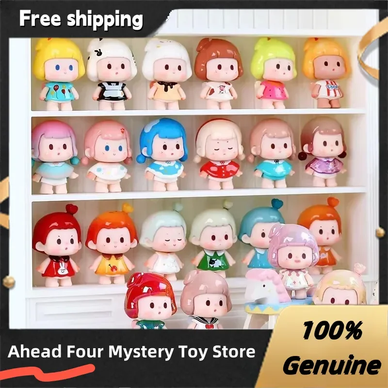 

Винтажная мини-крапка Fujiya Childhood Series, слепая сумка, коробка, мини-бобы, фигурки из ПВХ, милые кавайные фигурки, игрушки, креативный подарок