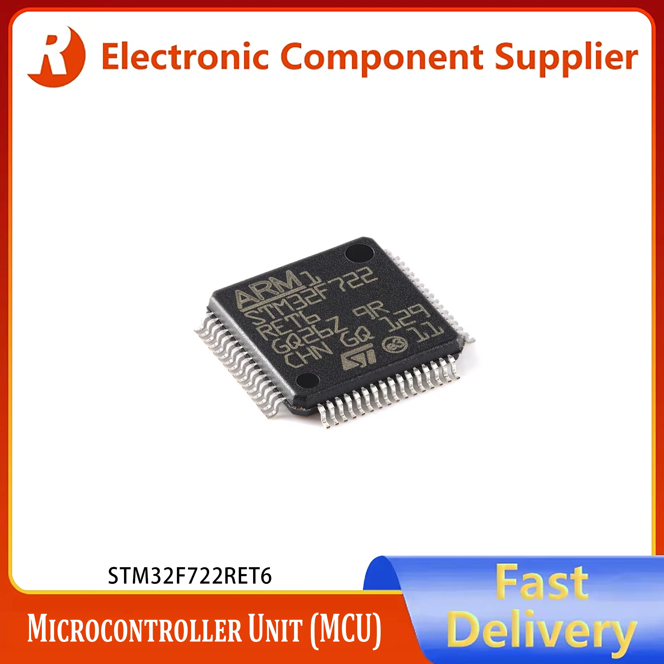 1pcs brand new original STM32F722RET6 LQFP-64 ARM Cortex-M7 32-bit microcontroller MCU