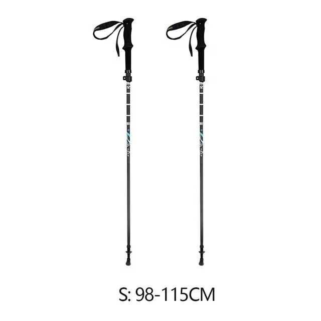 مخصص 5-قسم تلسكوبي للطي الطيران ألياف الكربون أقطاب رحلات السفاري التنزه التخييم العصي أقطاب الرحلات