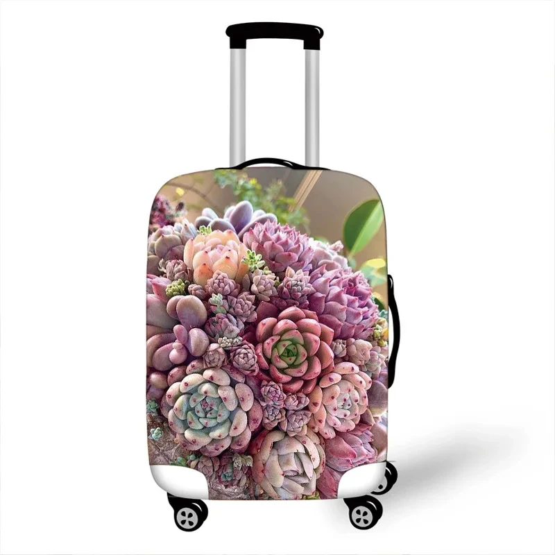 Designer Colorful Plant Luggage Cover Thicken Elastic Baggage Cover for 19 - 32 Inch Suitcase Case Dust Cover Travel Accessories