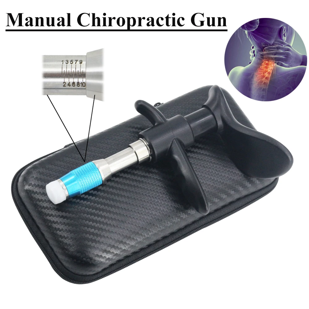 New Spine Adjustable Tool Manual Correction Gun 10 Level Chiropractic Intensity Treatment Back Pain Relief Single Head Massager