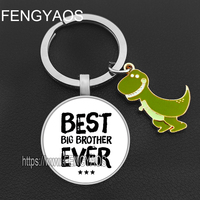 Brother Birthday Gifts Keychains Worlds Best Brother Keychain for Key Dinosaur Key Holder Gift for Brother