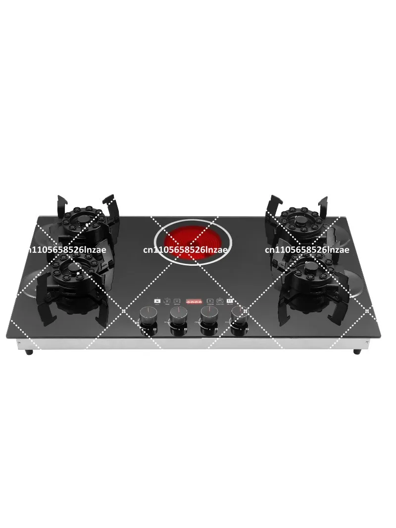 5 Burner Gas and Electric Cooktop Hob Stove for Home Kitchen Cooking