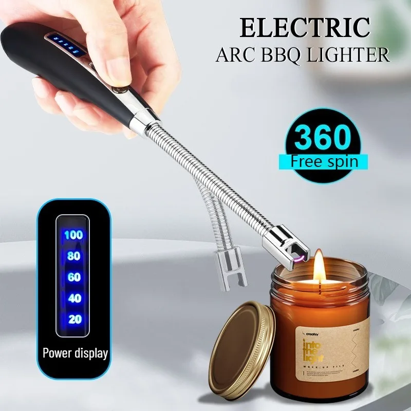 

2025 Metal Extended Charging Household Charge Display Igniter Aromatherapy Candle Gas Stove Natural Gas Outdoor Barbecue Igniter