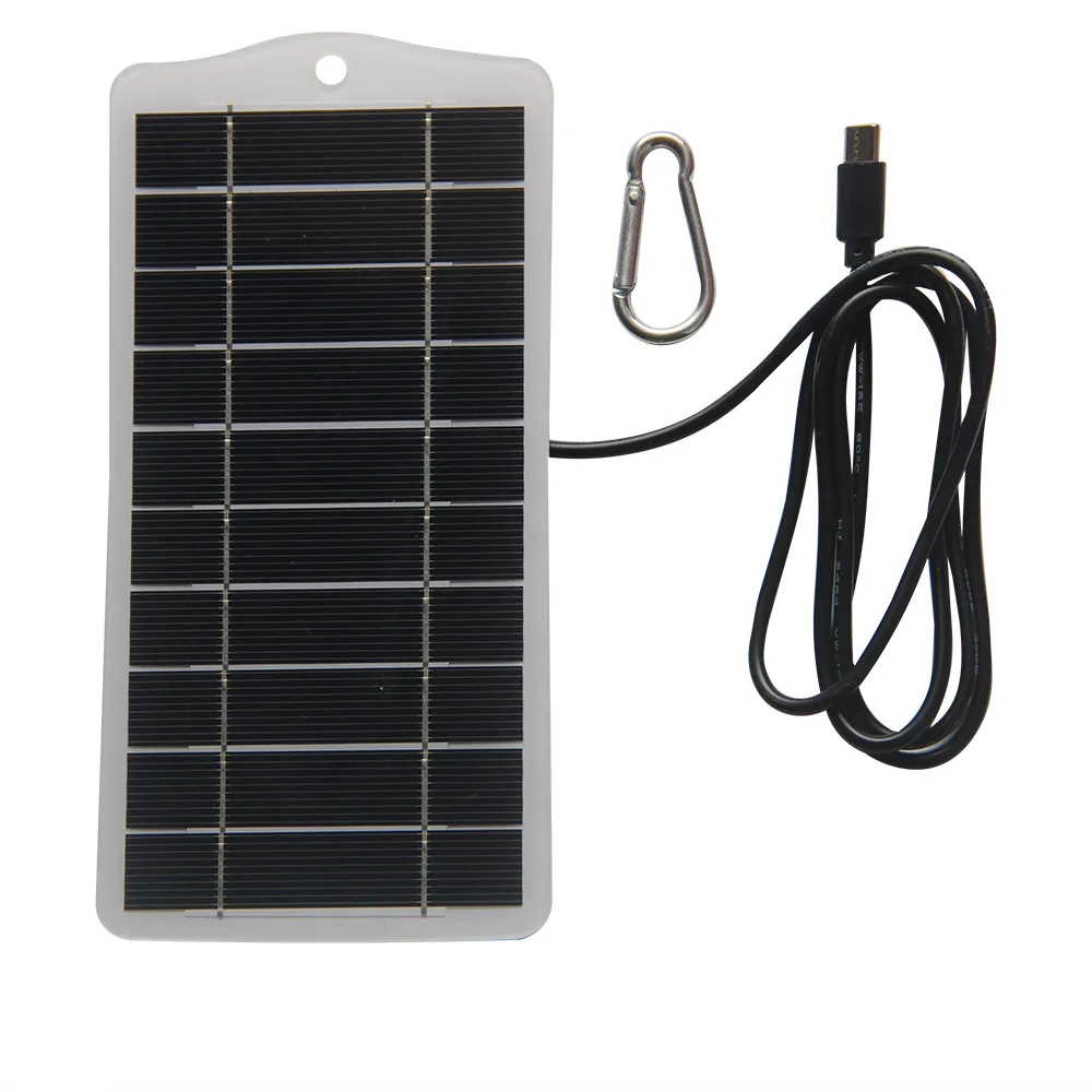Portable Solar Panel Charger 5w 5v Solar Power Supply for Security Cameras CCTV Smartphones With Type-C port Outdoor Camping use