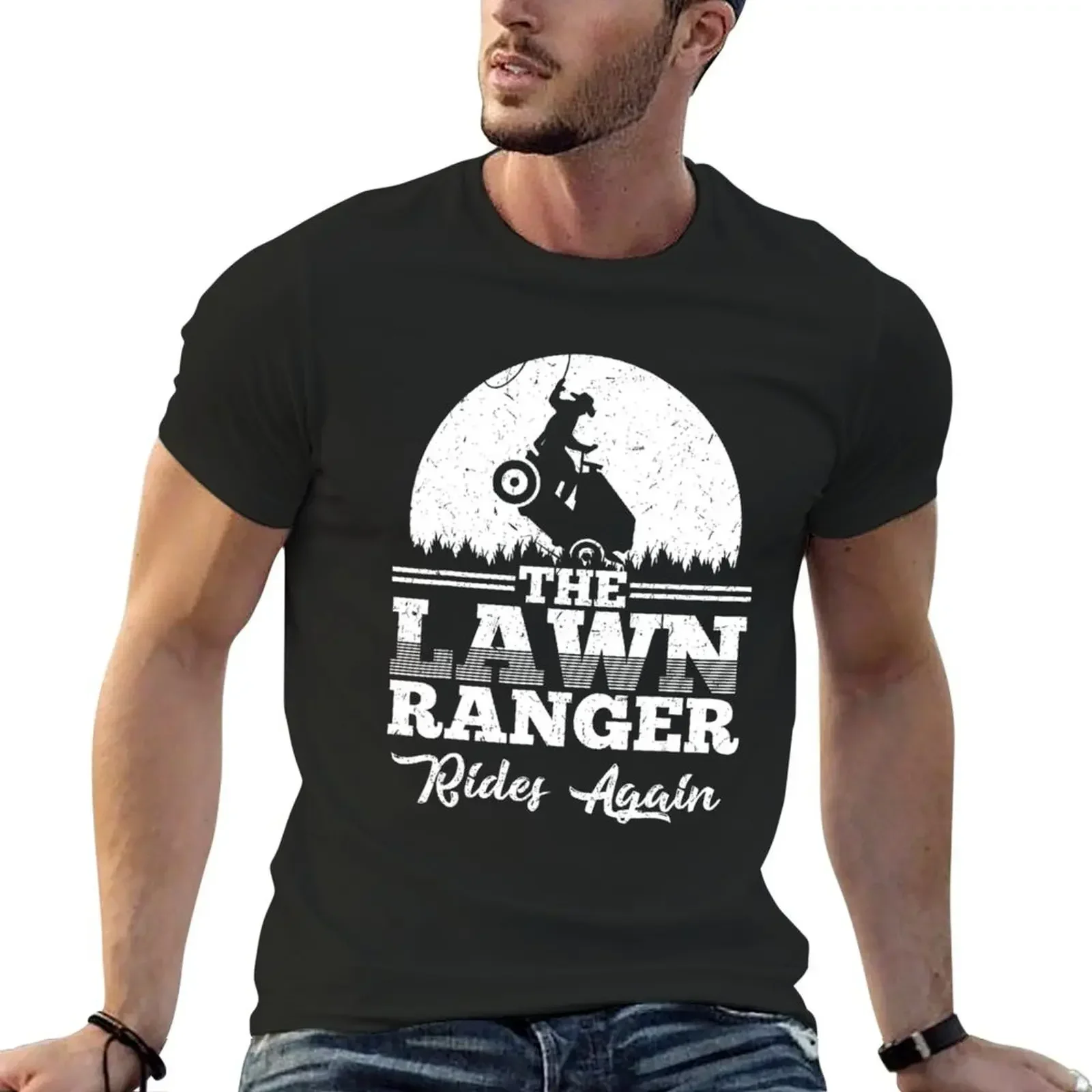 The Lawn Ranger Rides Again Cute Lawn Caretaker T-Shirt custom t shirt Blouse custom shirt mens graphic t-shirts anime