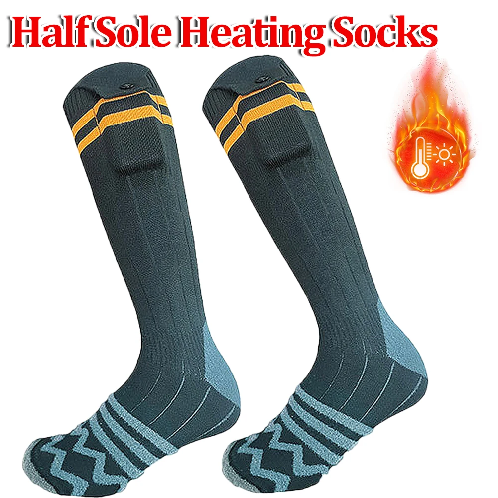 Verwarmingssokken Oplaadbare halve zool Verwarmingssokken Anti-koude heren Thermisch verwarmde voetwarmer Outdoor Camping Ski Sport Winter