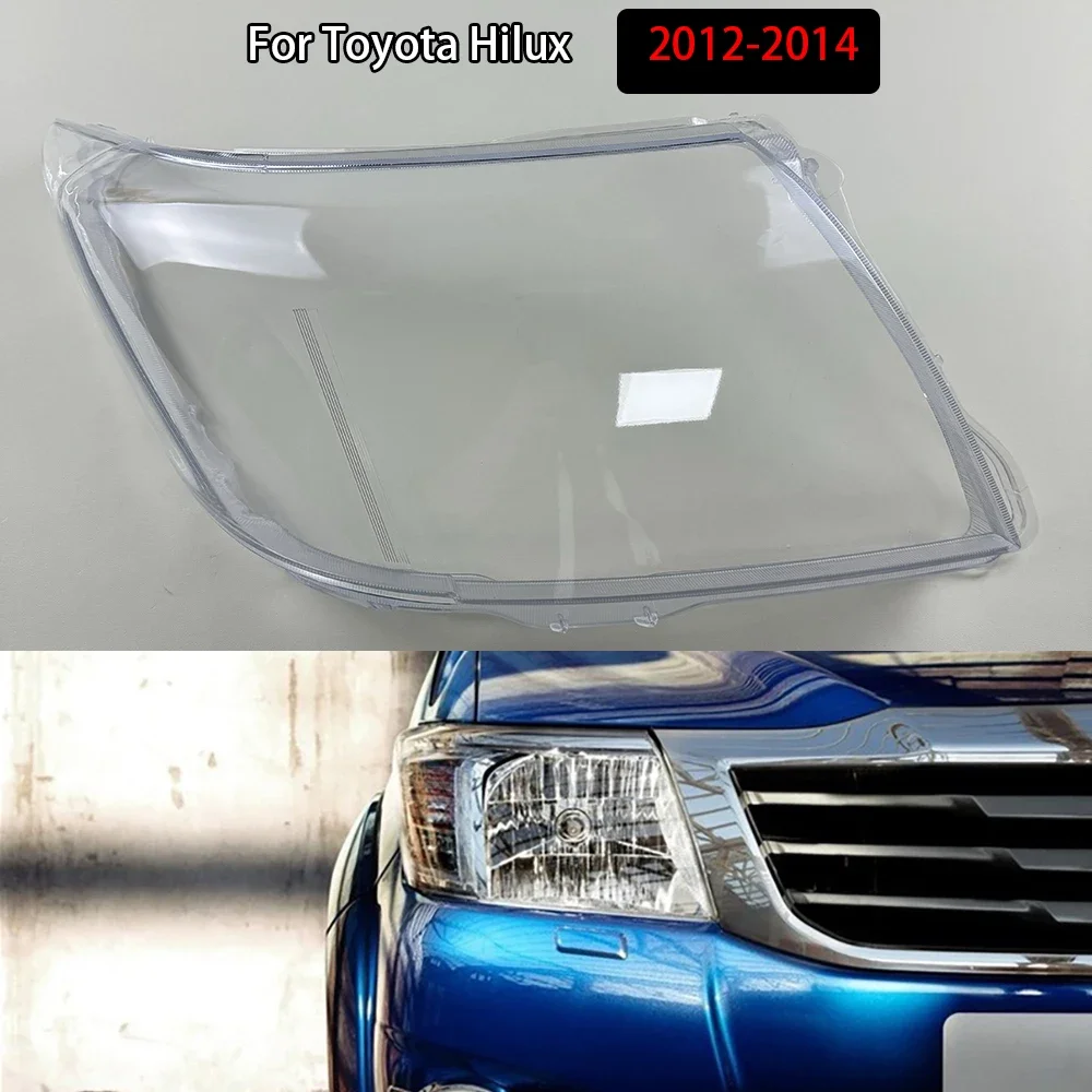 

For Toyota Hilux 2012-2014 Car Headlamps Cover Lens Headlights Shade Transparent Lampshade Plexiglass Shell Replace Housing