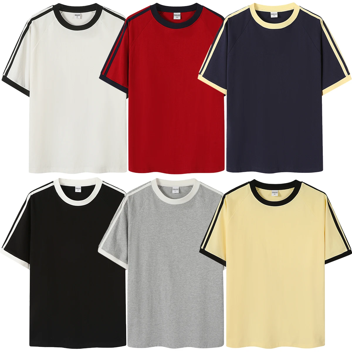 

Men's T-shirt Pure Cotton Round Neck Shirt Breathable Short Sleeved Shirt Spring Summer Top Student Outfit Couple Outfit