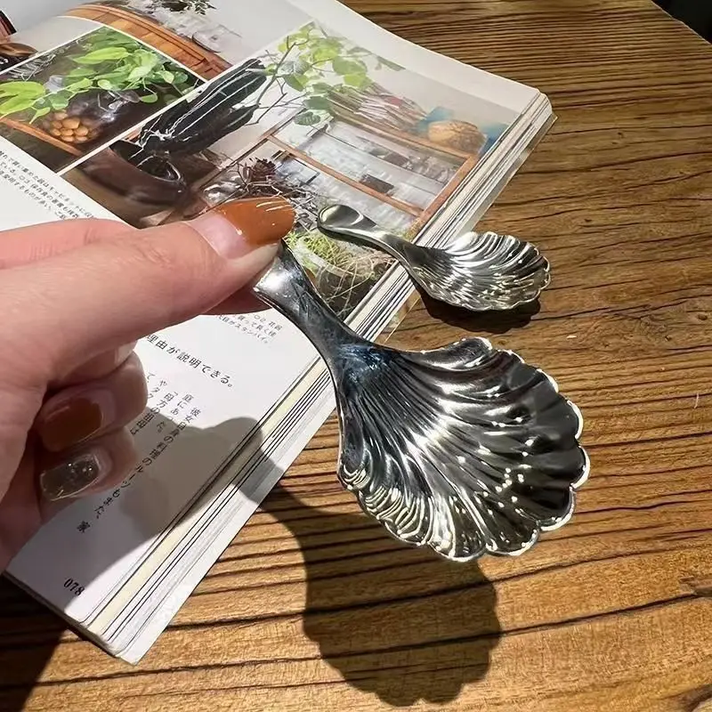 Stainless Steel Thickened Teaspoon,Tea Scoops,Shovel,Coffee Short Handle,Small Dessert,Ice Cream Household Spoon