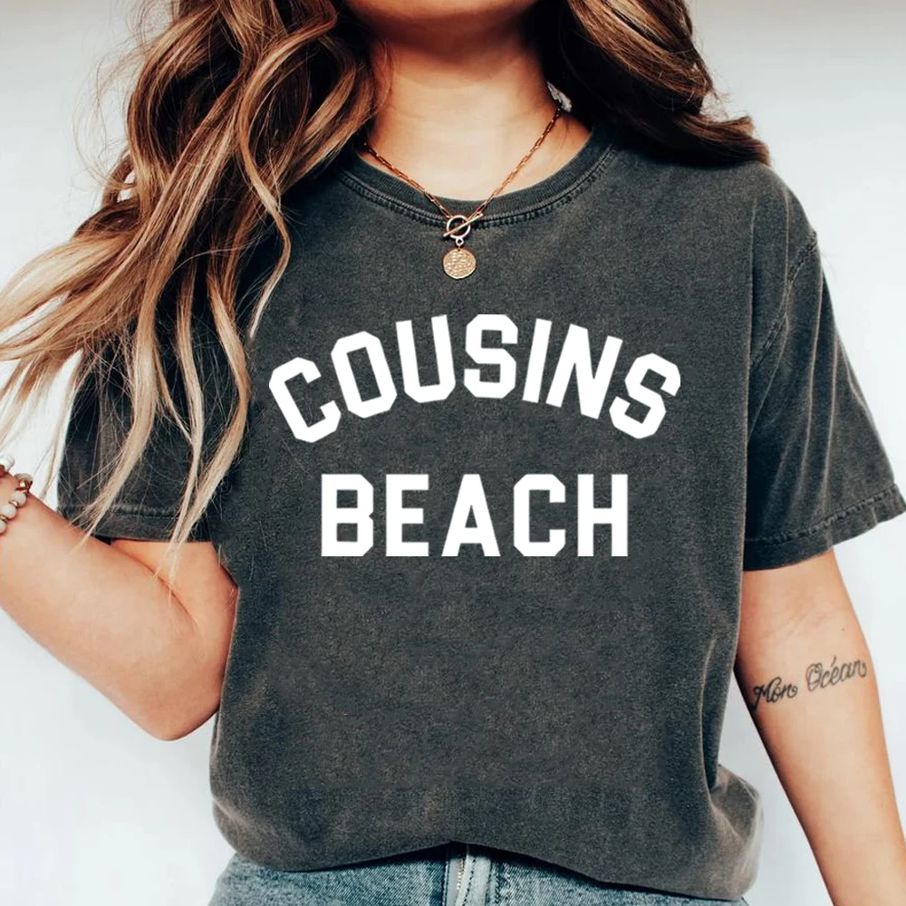 تي شيرت شاطئ جميل للبطن من The Summer I تحولت كما رأينا على شاشة التلفزيون TSITP Team Conrad قميص نسائي قصير الأكمام تي شيرت نعرفكم #4