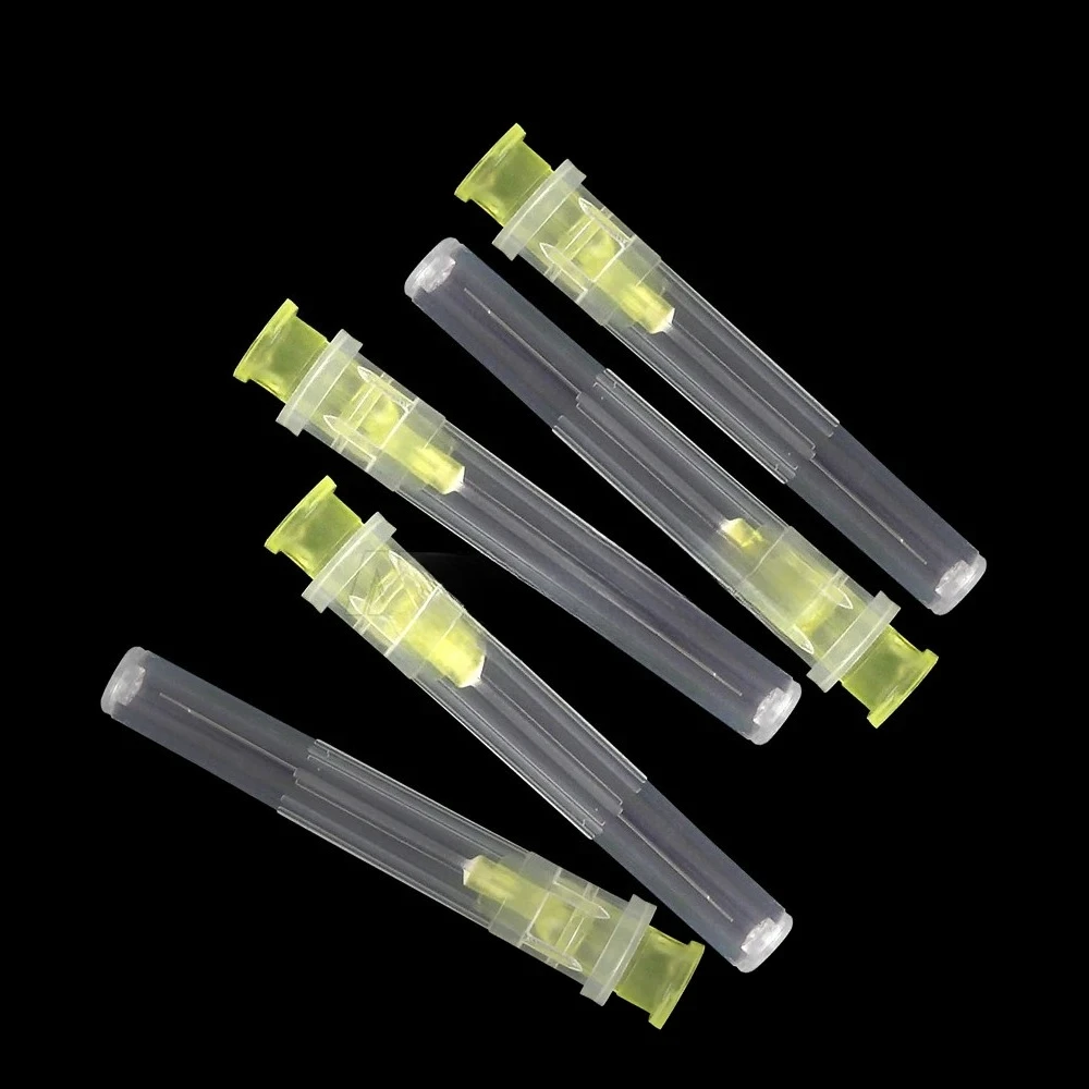 NIGF 100 قطعة طرف إبرة الأسنان إندو قناة الري غسل إبرة تلميح نهاية مغلقة الجانب ثقب إندو حقنة الجذر