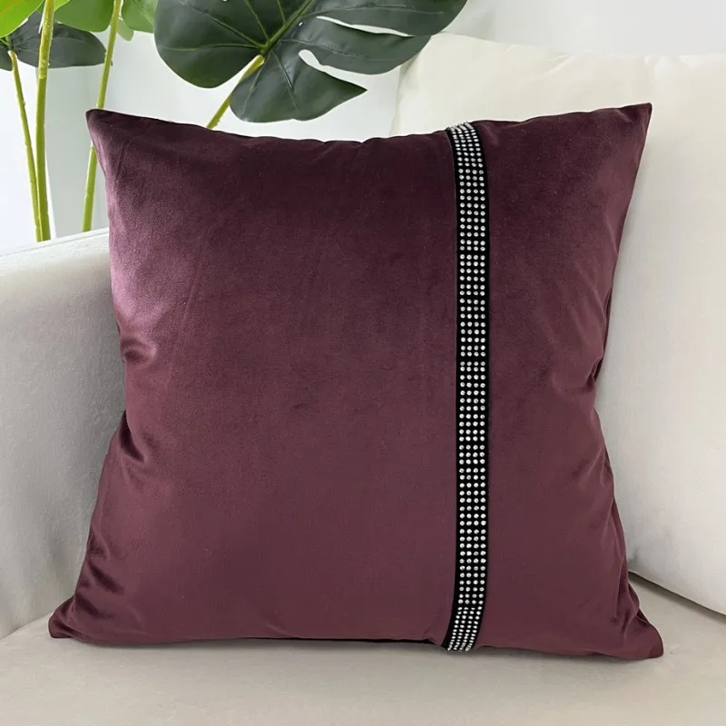 Decoration fake diamond Cushion Cover Velvet Pillowcase