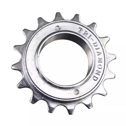 Single Speed Bike Flywheel Bicycle Freewheel 16T/18T Flip-flop Fixie 34mm Steel Material Electroplated Surface Cycling Parts