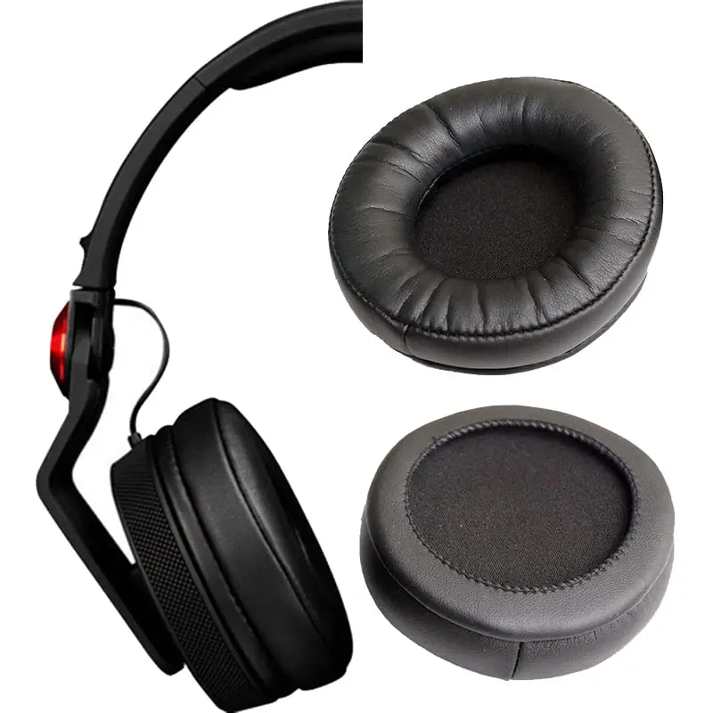 Replacement Earpads Compatible with Pioneer Pro DJ HDJ700 HDJ-700-K Headphone,Earmuffs Repair Parts (Black 1 Pair)