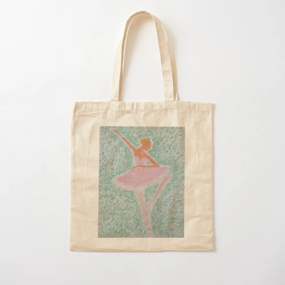 

Pink Ballerina Tote Bag hand bag reusable shopping bag Canvas Tote