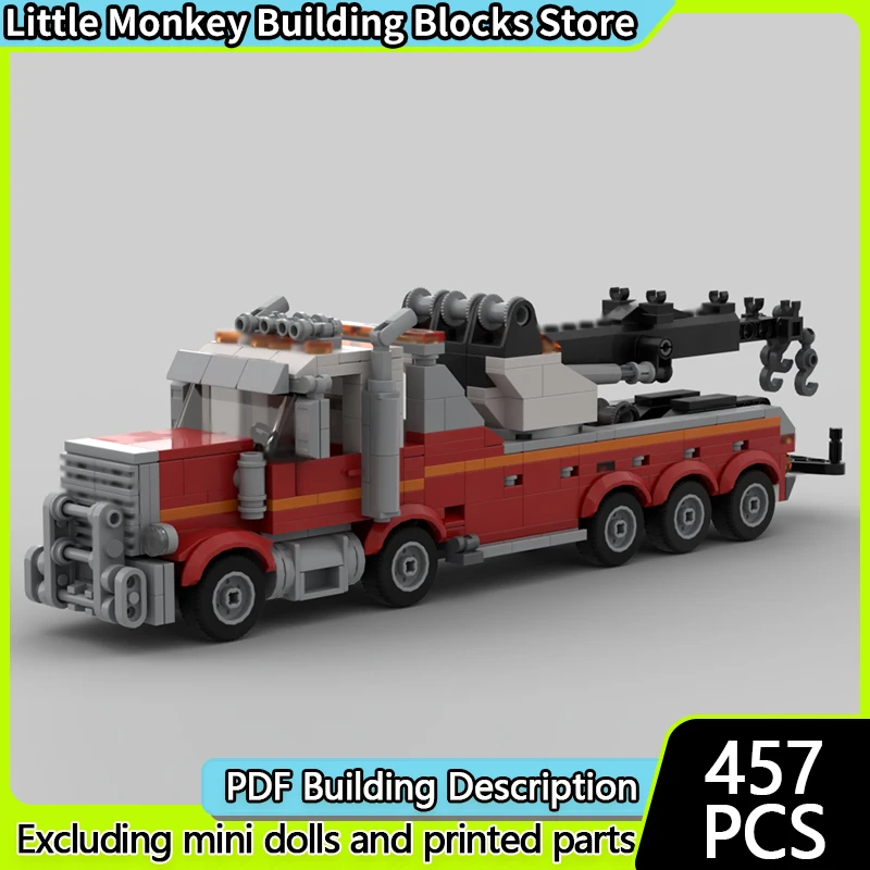 

Конструктор City Car Model MOC: Модульный эвакуатор с двойным рулевым управлением и ротатором, технологичный набор для сборки, детский подарок на праздники