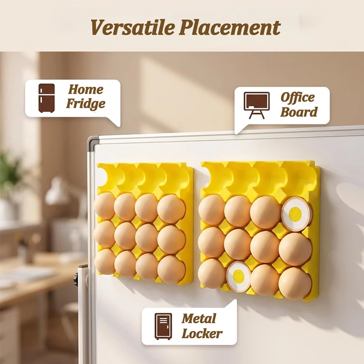 Küchen-Ei-Kühlschrankmagnet 3D Abnehmbarer Notizclip Mini Kreativer Kühlschrankaufkleber Heimdekoration Schrank Büro Fotohalter als Geschenk – Detail 7
