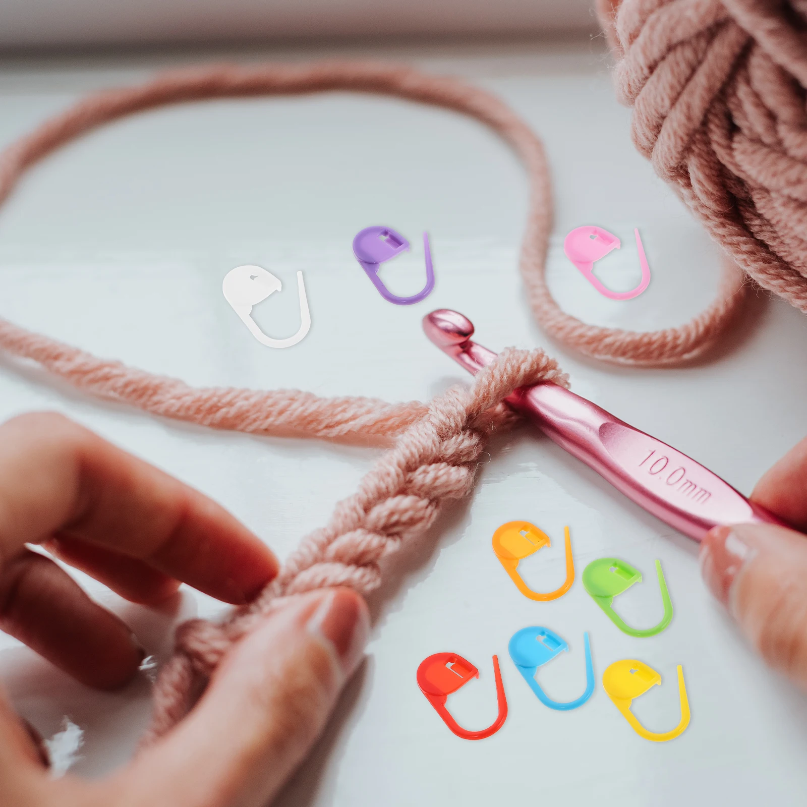 

80pcs Stitch Markers Colored Plastic Knitting Crochet Accessories Multi-use DIY Craft Tools Lightweight Compact