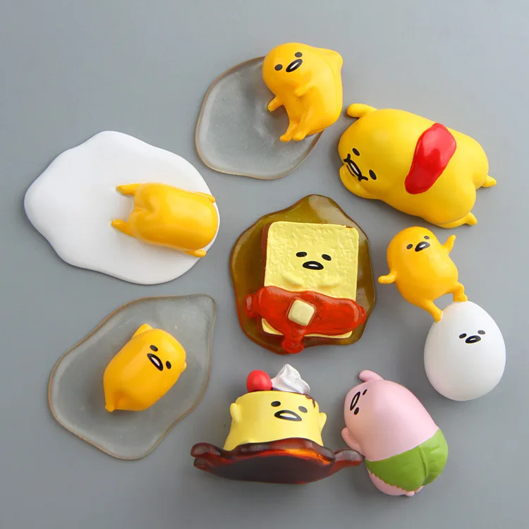 Hobbies Action Figures Gudetama Creative Three-dimensional Magnetic Buckle Refrigerator Sticker Mobile Phone Case Material Gift