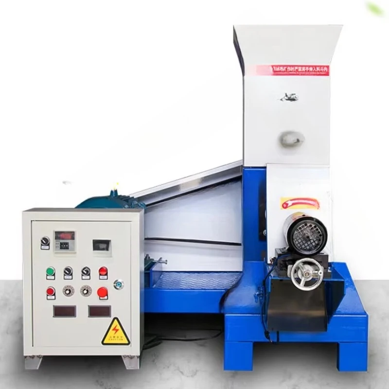 Small dry pet dog fish cat bird chicken feed food making machine screw dog food granules pet snack processing extruder