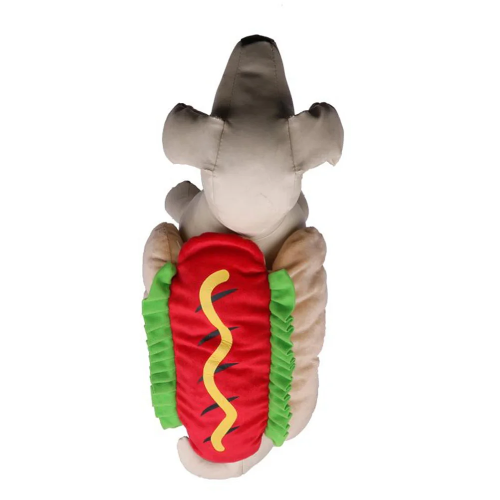 

Hot Dog Costume For Dogs Pet Clothing Halloween Party Outfit Doggie Dress Up Suit Pet Apparel Dog Cosplay Costume