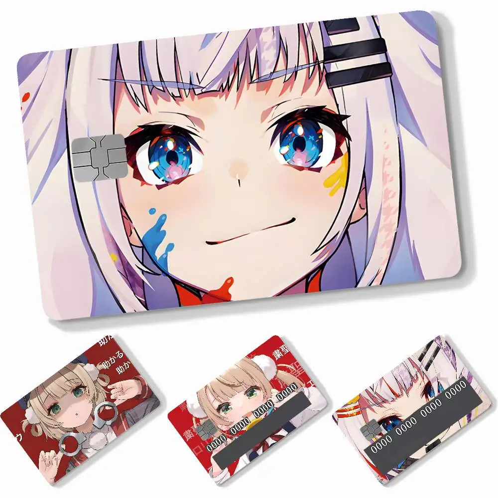 Shukusei Loli Kami Requiem   4pcs Credit Card Skin Stickers Suitable for Bank Debit Subway Bus Transit Pass Decorative Cover
