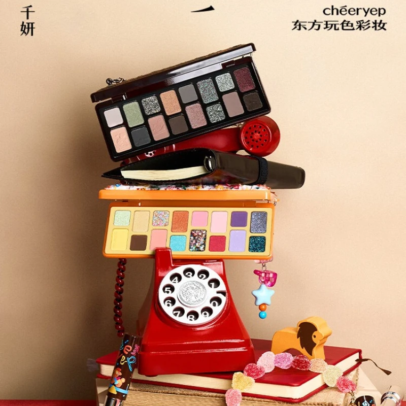 Cheeryep Qianyan 16 Color Eye Shadow Palette Pink Brown Cowboy Blue Multicolor Matte Pearl Smoky Eye Makeup Palette