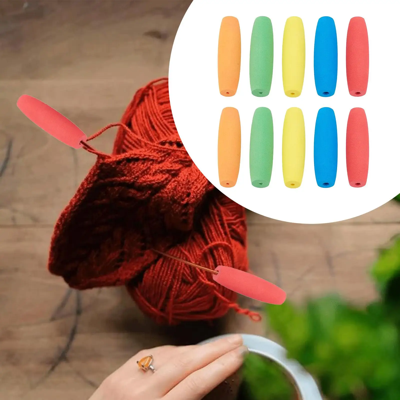 

10Pcs/set foam grip tube Anti-Slip EVA crochet grip Kitchen Disabled Cutlery Padding Handle for Elderly Disabled Adults
