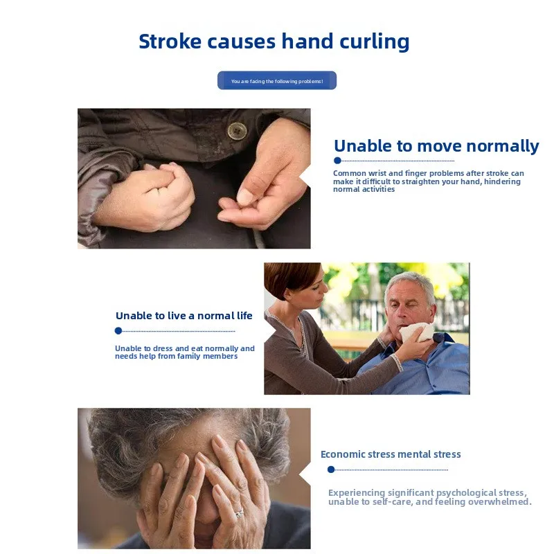 Wrist Hand Finger Rehabilitation Training Function Exerciser Stroke Hemiplegia Fracture Joint Stiffness Palm Position Correction