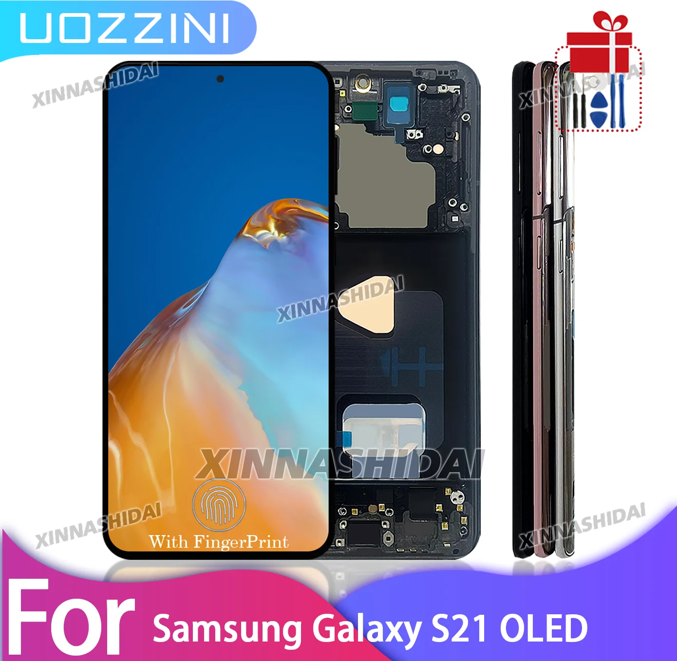 A+++ OLED Screen Assembly For Samsung Galaxy S21 LCD Display Touch Screen Frame  Panel Digitize Assembly Tested