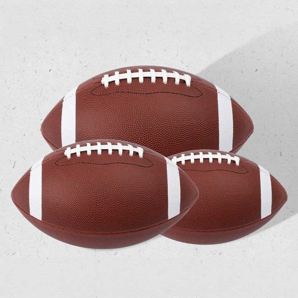 Size 3# 6# 9# American Football Soccer Inflatable PU Leather Standard Rugby Ball for Adult Youth Outdoor Training Sports Game