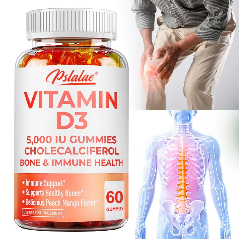 

Vitamin D3 4000IU - Support Brain, Heart, Joint, Bone & Skin Health, Antioxidant, Immunity Boost - 60 Gummies