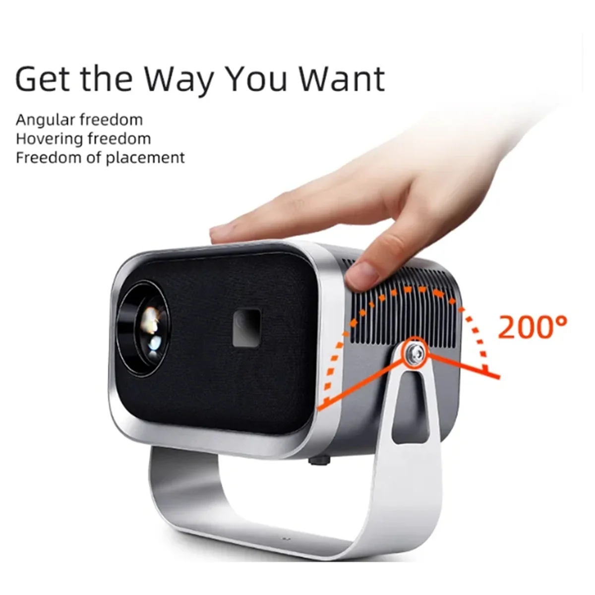 

MINI Projector 3D Theater Portable Home Cinema LED Video Projector WIFI Mirror Android IOS for 1080P 4K Video EU Plug