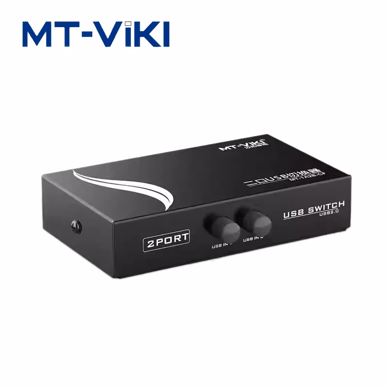 MT-VIKI USB Switch Splitter usb Share Adapter 2 input 1 output Two Computers Share A  Printer Support usb Device MT-1A2B-CF