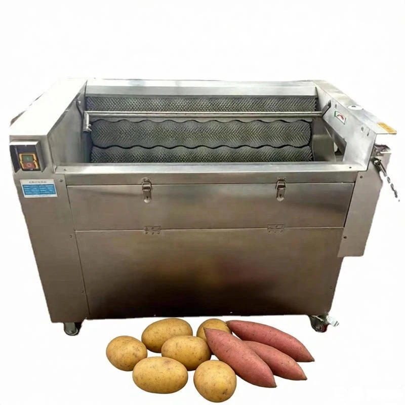 Multifunctional vegetable cleaning peeling bot manipulation fruit washing machine automatic stainless steel food